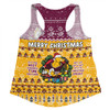 Brisbane Broncos Christmas Custom Women Racerback Singlet - Chrissie Spirit Women Racerback Singlet