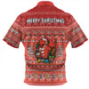 St. George Illawarra Dragons Christmas Custom Zip Polo Shirt - Chrissie Spirit Zip Polo Shirt