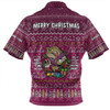 Queensland Cane Toads Christmas Custom Zip Polo Shirt - Chrissie Spirit Zip Polo Shirt