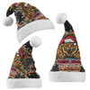 Wests Tigers Christmas Hat - Merry Christmas Our Beloved Team With Aboriginal Dot Art Pattern