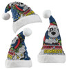 North Queensland Cowboys Christmas Hat - Merry Christmas Our Beloved Team With Aboriginal Dot Art Pattern