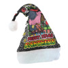Penrith Panthers Christmas Hat - Merry Christmas Our Beloved Team With Aboriginal Dot Art Pattern (Black)