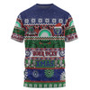 New Zealand Warriors Christmas Maori Custom T-shirt - Indigenous Knitted Ugly Xmas Style T-shirt