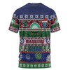 New Zealand Warriors Christmas Maori Custom T-shirt - Indigenous Knitted Ugly Xmas Style T-shirt