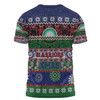 New Zealand Warriors Christmas Maori Custom T-shirt - Indigenous Knitted Ugly Xmas Style T-shirt