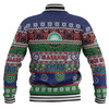 New Zealand Warriors Christmas Maori Custom Baseball Jacket - Indigenous Knitted Ugly Xmas Style Baseball Jacket