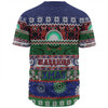 New Zealand Warriors Christmas Maori Custom Baseball Shirt - Indigenous Knitted Ugly Xmas Style Baseball Shirt