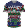 New Zealand Warriors Christmas Maori Custom Baseball Shirt - Indigenous Knitted Ugly Xmas Style Baseball Shirt