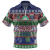 New Zealand Warriors Christmas Maori Custom Zip Polo Shirt - Indigenous Knitted Ugly Xmas Style Zip Polo Shirt