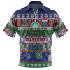 New Zealand Warriors Christmas Maori Custom Zip Polo Shirt - Indigenous Knitted Ugly Xmas Style Zip Polo Shirt