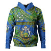 Australia  South Sea Islanders Hoodie - Solomon Islands Symbol In Polynesian Patterns With Tropical Flowers Style Hoodie