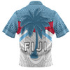 Australia South Sea Islanders Hawaiian Shirt - Fiji In Fijian Tapa Pattern Coat Of Arms Symbol Hawaiian Shirt