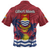 Australia  South Sea Islanders Hawaiian Shirt - Gilbert Islands In Polynesian Pattern With Coconut Trees Hawaiian Shirt