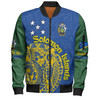 Australia  South Sea Islanders Bomber Jacket - Proud To Be Solomon Islander In Polynesian Pattern Inspired Bomber Jacket