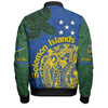 Australia  South Sea Islanders Bomber Jacket - Proud To Be Solomon Islander In Polynesian Pattern Inspired Bomber Jacket