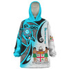 Australia  South Sea Islanders Snug Hoodie - Fiji With Polynesian Tapa Patterns And Coat Of Arms Symbol Snug Hoodie