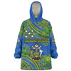 Australia  South Sea Islanders Snug Hoodie - Solomon Islands Symbol In Polynesian Patterns With Tropical Flowers Style Snug Hoodie