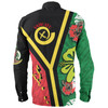 Australia  South Sea Islanders Long Sleeve Shirt - Vanuatu Flag With Habiscus Flowers Long Sleeve Shirt