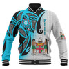 Australia  South Sea Islanders Baseball Jacket - Fiji With Polynesian Tapa Patterns And Coat Of Arms Symbol Baseball Jacket