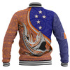 Australia  South Sea Islanders Baseball Jacket - New Ireland Flag With Polynesian Shark Pattern Baseball Jacket