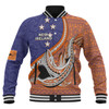 Australia  South Sea Islanders Baseball Jacket - New Ireland Flag With Polynesian Shark Pattern Baseball Jacket