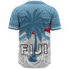Australia South Sea Islanders Baseball Shirt - Fiji In Fijian Tapa Pattern Coat Of Arms Symbol Baseball Shirt