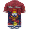 Australia  South Sea Islanders Baseball Shirt - Gilbert Islands In Polynesian Pattern With Coconut Trees Baseball Shirt