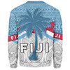 Australia South Sea Islanders Sweatshirt - Fiji In Fijian Tapa Pattern Coat Of Arms Symbol Sweatshirt