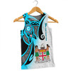 Australia  South Sea Islanders Men Singlet - Fiji With Polynesian Tapa Patterns And Coat Of Arms Symbol Men Singlet