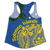 Australia  South Sea Islanders Women Racerback Singlet - Proud To Be Solomon Islander In Polynesian Pattern Inspired Women Racerback Singlet
