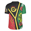 Australia  South Sea Islanders Rugby Jersey - Vanuatu Flag With Habiscus Flowers Rugby Jersey