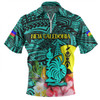Australia  South Sea Islanders Zip Polo Shirt - I'm New Caledonian With Polynesian Tropical Style Zip Polo Shirt