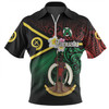 Australia  South Sea Islanders Zip Polo Shirt - Vanuatu Special Original Flag In Polynesian Style Zip Polo Shirt