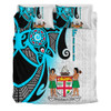 Australia  South Sea Islanders Bedding Set - Fiji With Polynesian Tapa Patterns And Coat Of Arms Symbol Bedding Set