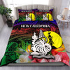 Australia  South Sea Islanders Bedding Set - I'm New Caledonian In Polynesian Style With Tropical Hibiscus Flowers Bedding Set