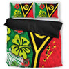 Australia  South Sea Islanders Bedding Set - Vanuatu Flag With Habiscus Flowers Bedding Set