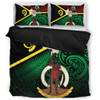 Australia  South Sea Islanders Bedding Set - Vanuatu Special Original Flag In Polynesian Style Bedding Set