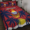 Australia  South Sea Islanders Quilt Bed Set - Gilbert Islands In Polynesian Pattern With Coconut Trees Quilt Bed Set