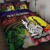 Australia  South Sea Islanders Quilt Bed Set - I'm New Caledonian In Polynesian Style With Tropical Hibiscus Flowers Quilt Bed Set