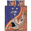 Australia  South Sea Islanders Quilt Bed Set - New Ireland Flag With Polynesian Shark Pattern Quilt Bed Set