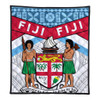 Australia South Sea Islanders Quilt - Fiji In Fijian Tapa Pattern Coat Of Arms Symbol Quilt