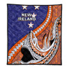 Australia  South Sea Islanders Quilt - New Ireland Flag With Polynesian Shark Pattern Quilt