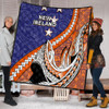 Australia  South Sea Islanders Quilt - New Ireland Flag With Polynesian Shark Pattern Quilt