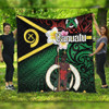 Australia  South Sea Islanders Quilt - Vanuatu Special Original Flag In Polynesian Style Quilt