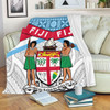 Australia South Sea Islanders Blanket - Fiji In Fijian Tapa Pattern Coat Of Arms Symbol Blanket