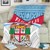 Australia South Sea Islanders Blanket - Fiji In Fijian Tapa Pattern Coat Of Arms Symbol Blanket