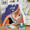 Australia  South Sea Islanders Blanket - New Ireland Flag With Polynesian Shark Pattern Blanket