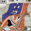 Australia  South Sea Islanders Blanket - New Ireland Flag With Polynesian Shark Pattern Blanket