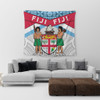 Australia South Sea Islanders Tapestry - Fiji In Fijian Tapa Pattern Coat Of Arms Symbol Tapestry