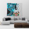 Australia  South Sea Islanders Tapestry - Fiji With Polynesian Tapa Patterns And Coat Of Arms Symbol Tapestry